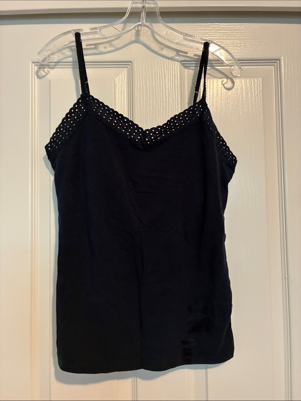 American Eagle‎ Outfitters Navy Crochet-Edge Camisole